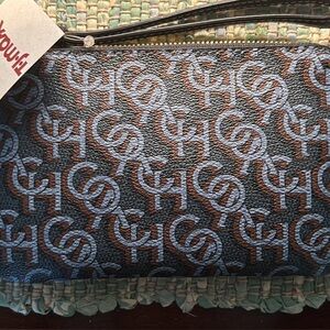 Coach Monogram Wristlet navy